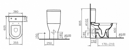 ������-������� VitrA Diana 9816B003-7200 