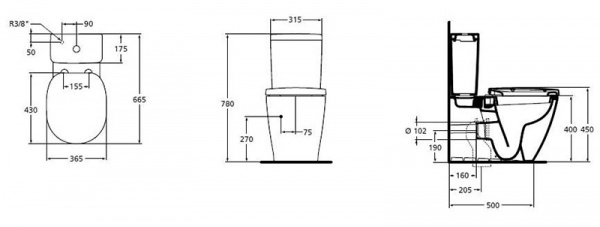 ������-������� Ideal Standard Connect Cube E803701