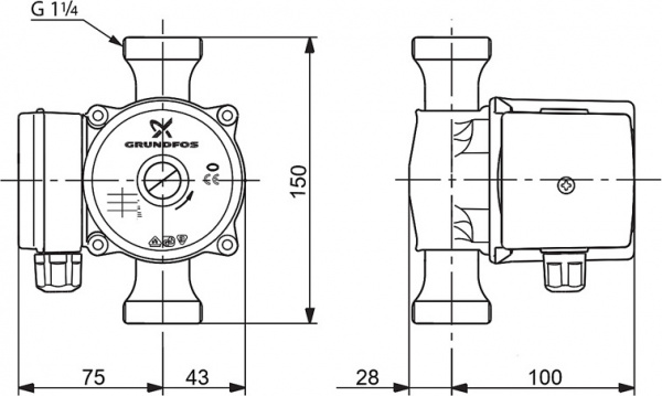 �������������� ����� Grundfos UP 20-30 N 150