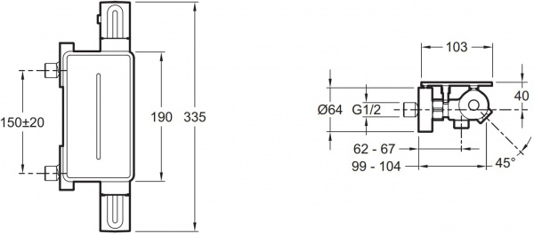 ��������� Jacob Delafon Metro E21768-BL ��� ����� � ����� � ������