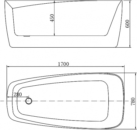 ��������� ����� Aquanet Trend 260046 170x80, �����