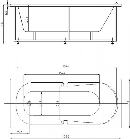 ��������� ����� ������� ��� LEY170-0000045 170x75