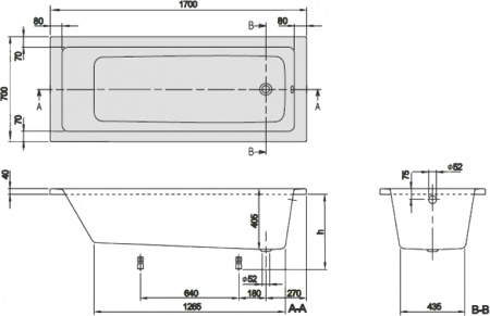 ��������� ����� Villeroy & Boch Targa Plus Solo UBA177NES2V01+U99740000 170�70, � �������