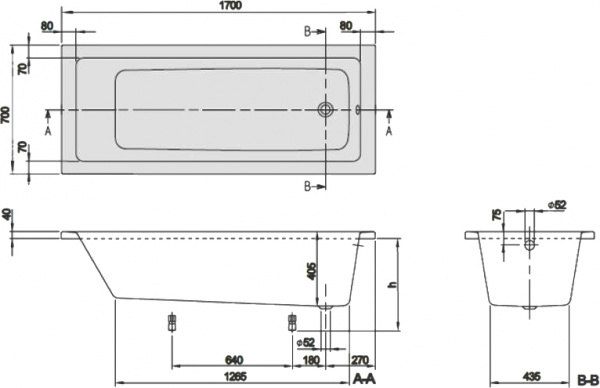��������� ����� Villeroy & Boch Targa Plus Solo UBA177NES2V01+U99740000 170�70, � �������
