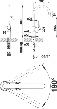 ��������� Blanco Carena-S 520767 ��� �������� �����