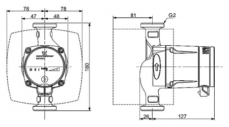 �������������� ����� Grundfos Alpha2 L 32-60 180