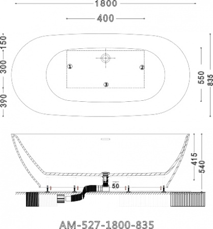 ��������� ����� Art&Max AM-527-1800-835 180x80