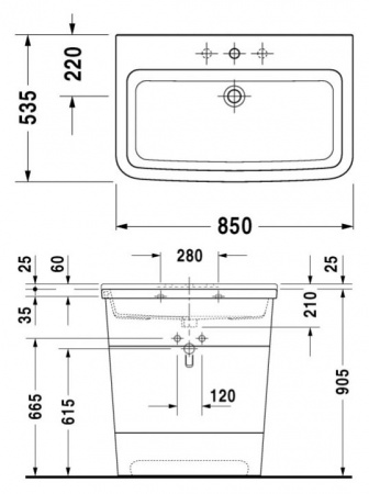 �������� Duravit Esplanade 2622850000 (85 ��)