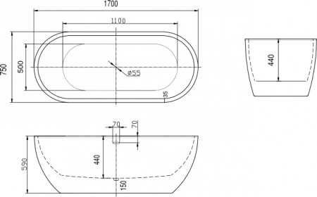 ��������� ����� Art&Max AM-218-1700-750 170x75