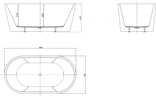 ��������� ����� BelBagno BB202-1500-750 150x75