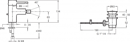 ��������� Jacob Delafon Cuff E37045-CP ��� ����