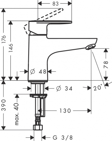 ��������� Hansgrohe Vernis Blend 71443000 �� ���� �����