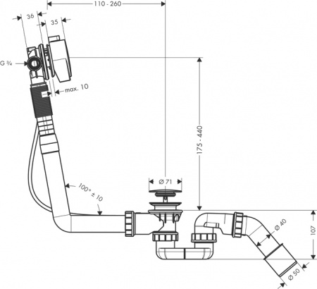 ����-������� Hansgrohe Exafill S 58113000 � ����������� ���������