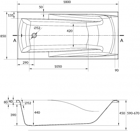 ��������� ����� Cersanit Zen P-WP-ZEN*180NL