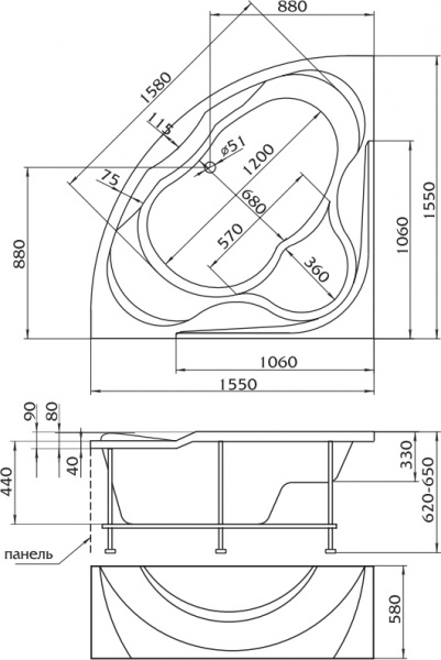 ��������� ����� 1MarKa Luxe 155x155
