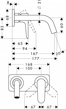 ��������� Axor Citterio M 34112820 ��� ��������, ����������� ������