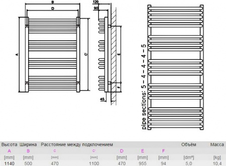 ����������������� ������������� Terma Alex ALEX + Reg 2 50x114 �����, ����������� ������