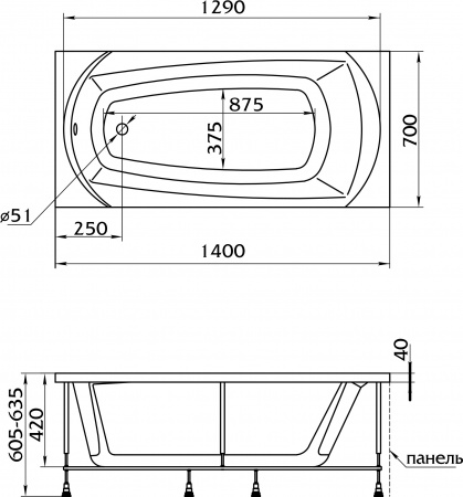 ��������� ����� 1MarKa Elegance 140x70, � �������