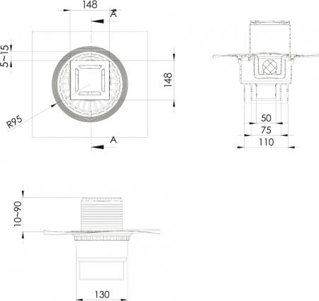   Berges Wasserhaus Zentrum Norma 092463 15 x15 , 
