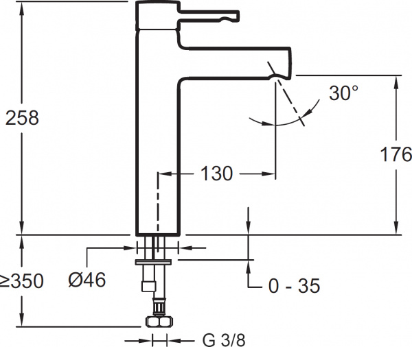 ��������� Jacob Delafon Cuff E98299-CP ��� ��������