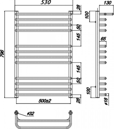 ����������������� ������� Ravak Optima 500x800_W