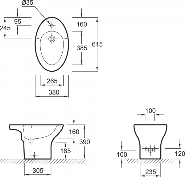 ���� ��������� Jacob Delafon Presquile E1348