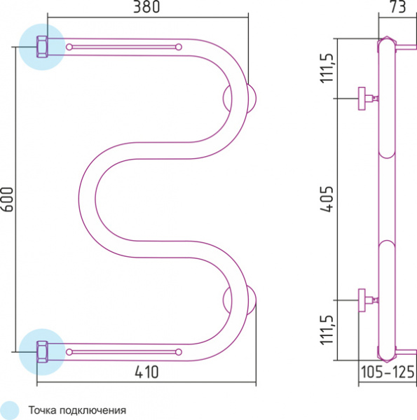 ����������������� ������� ������� �-�������� 60x40 � 2 �������