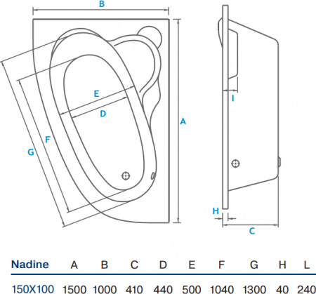 ��������� ����� Koller Pool Nadine 150x100 L