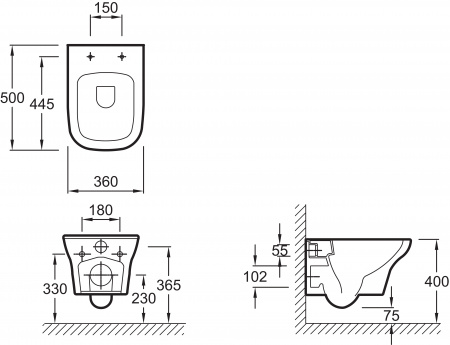 �������� ������ ��������� Jacob Delafon Vox EDM102-00 � ����������� + ����������� Geberit Duofix Sigma 12 Plattenbau 111.362.00.5 + ������ ����� ����