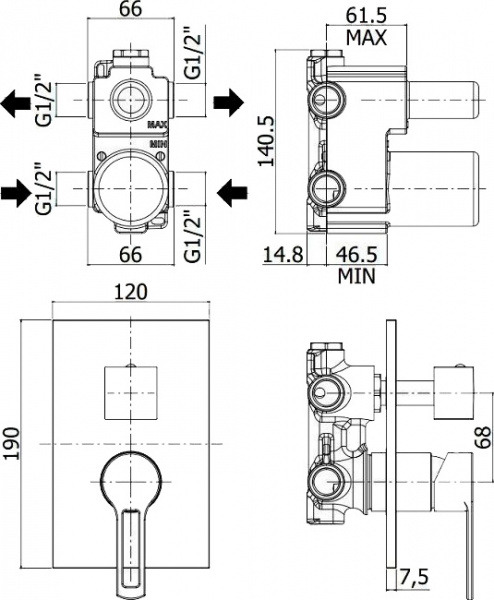 ��������� Paffoni Ringo RIN018BO/M � ���������� ������, ��� ����� � �����