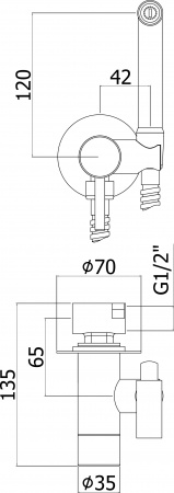   Paffoni Tweet Round ZDUP110BR  ,   