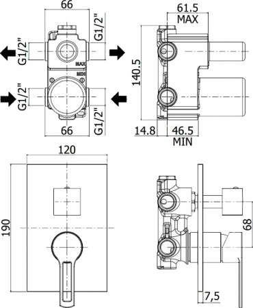 ��������� Paffoni Ringo RIN018CR/M � ���������� ������, ��� ����� � �����