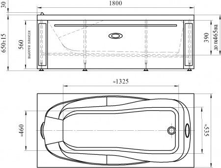 ��������� ����� Radomir �����-���� 1-01-0-2-1-035 180x85, ������