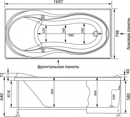 ��������� ����� Aquanet Grenada 00205398 170�80 � ��������