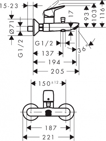 ��������� Hansgrohe Logis 71401000 ��� ����� � �����