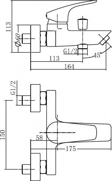 ��������� Aquanet Static AF330-20B ��� ����� � �����, ������ �������