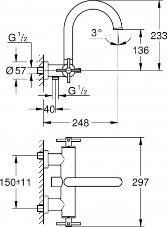 ��������� Grohe Atrio New 25010DC3 ��� ����� � �����
