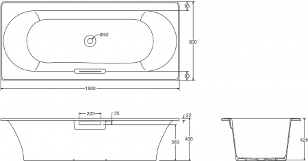 �������� ����� Jacob Delafon Volute E6D900-0 180 ������������� + �����