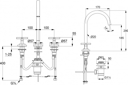 ��������� Kludi Nova Fonte Classic 201430520 ��� ��������