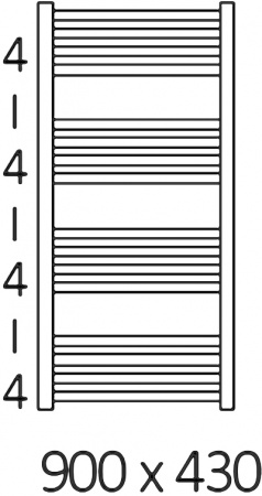 ����������������� ������������� Terma Fiona + Reg2 43x90 �����, 300W