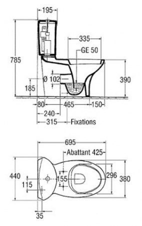 ����� ��� ������� Jacob Delafon Presquile E1425