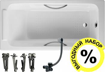 �������� ����� Jacob Delafon Parallel 150x70, � ������� + ����� � ����-�������