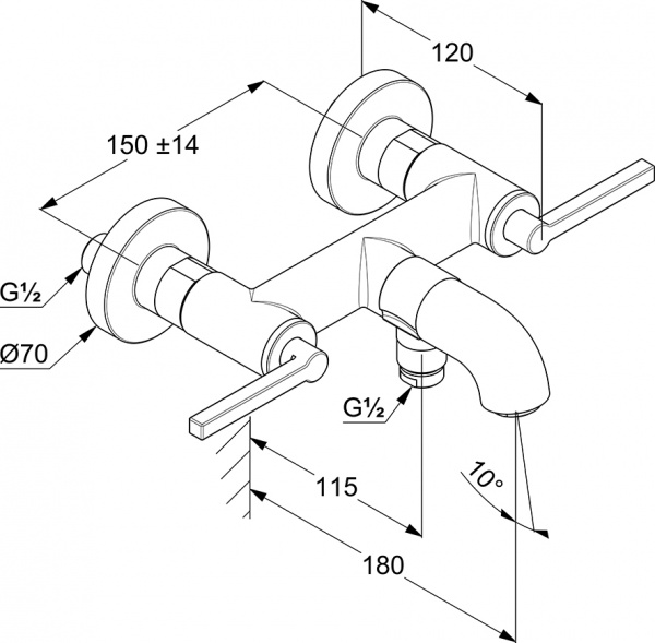��������� Kludi Nova Fonte Puristic 205400515 ��� ����� � �����