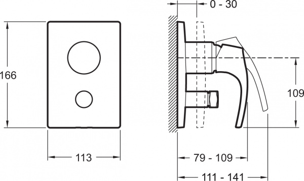 ��������� Jacob Delafon Symbol E98724-CP ��� ����� � �����