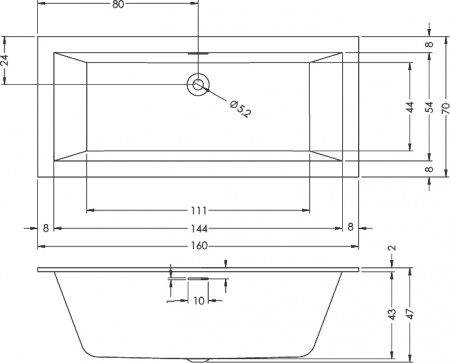 ��������� ����� Riho Rething Cubic 160�70