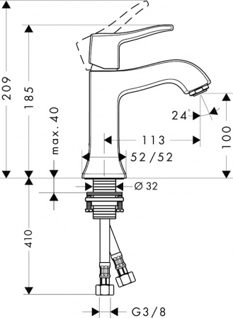 ��������� Hansgrohe Metris Classic 31077000 ��� ��������