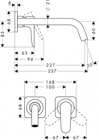��������� Axor Citterio M 34116820 ��� ��������, ����������� ������