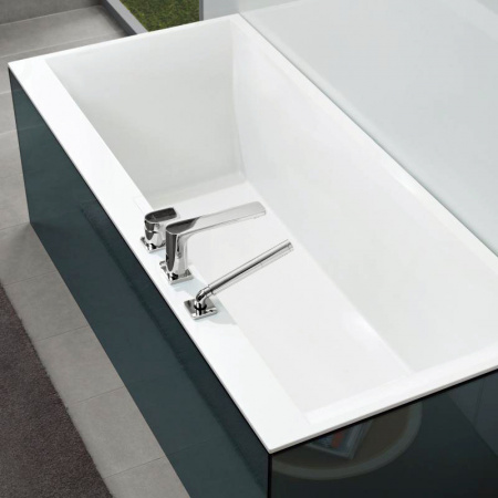 ��������� ����� Villeroy & Boch Squaro Edge 12 UBQ180SQE2DV-RW 180x80, � �������, ����-�������, stone white