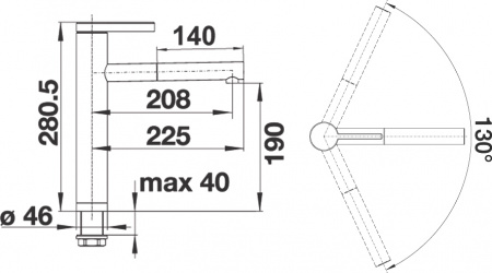 ��������� Blanco Linee-S Silgranit 520745 ��� �������� �����