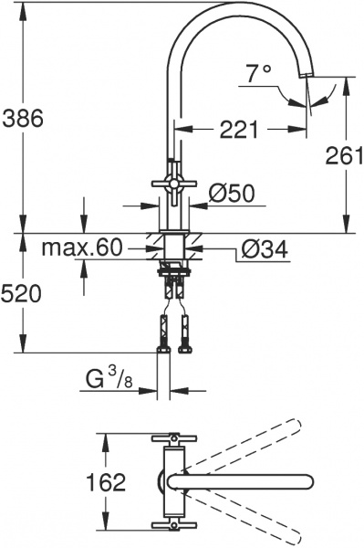 ��������� Grohe Atrio New 30362AL0 ��� �������� �����